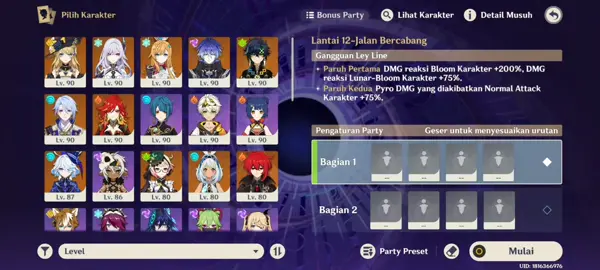 Spiral abys lantai 12 ruang 1 #GenshinImpact #spiralabyss #fyp 