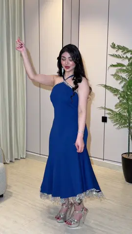 فستان اقماش كريب استرتش بقصة كلوش وشك يدوي تصميمي وتنفيذي#رقص #مودل #فساتين #الاكسبلور #فاشن 