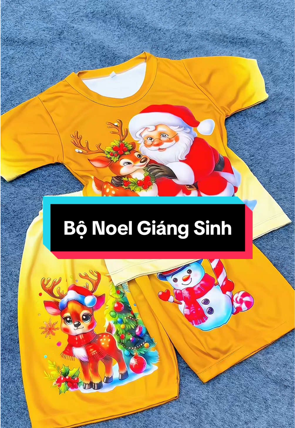Bộ cộc tay thun lạnh Noel Giáng Sinh 4 màu đẹp quá #xuhuong #bococtaybegai #bococtaybetrai #bonoelchobe #bogiangsinh 
