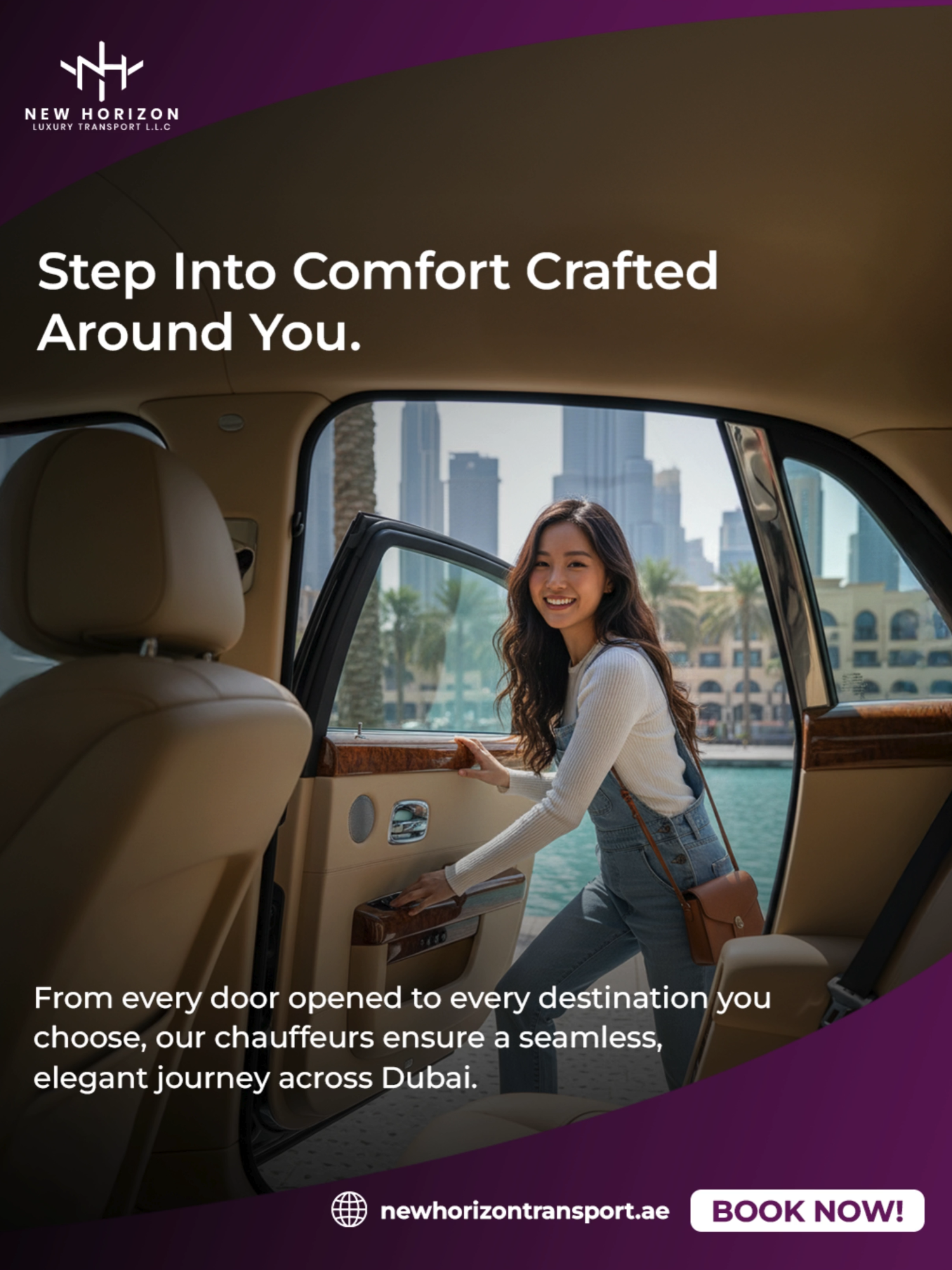 A ride that doesn’t just move you… it matches your lifestyle. ✨ From smooth pickups to perfectly timed drop-offs, our chauffeurs elevate every moment of your journey. Step in, relax, and let Dubai feel a little more effortless. 🌐 newhorizontransport.ae | 📞 +971 45 08 7000 . . . #newhorizonluxurytransport #ChauffeuredService #luxurytravel #dubailife #TravelInStyle #PremiumTransportation #ExecutiveRide #UAELifestyle #chauffeur #airporttransferservice #CorporateTransfers