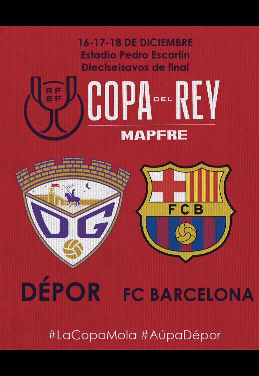 Para el video y ese será el rival contra el que nos enfrentaremos en los dieciseisavos de la final de la Copa del Rey ✨¿Cuál te ha tocado?✨ #depor #copadelrey #lacopamola #eliminatorias #sorteo 