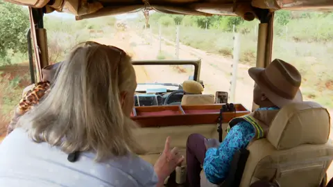 H.E President william ruto during the official launch of the tsavo west rhino sanctuary
