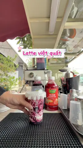 Cách pha Latte việt quất ly 500ml #lattevetquat #congthucphache #nguyenlieuphache 