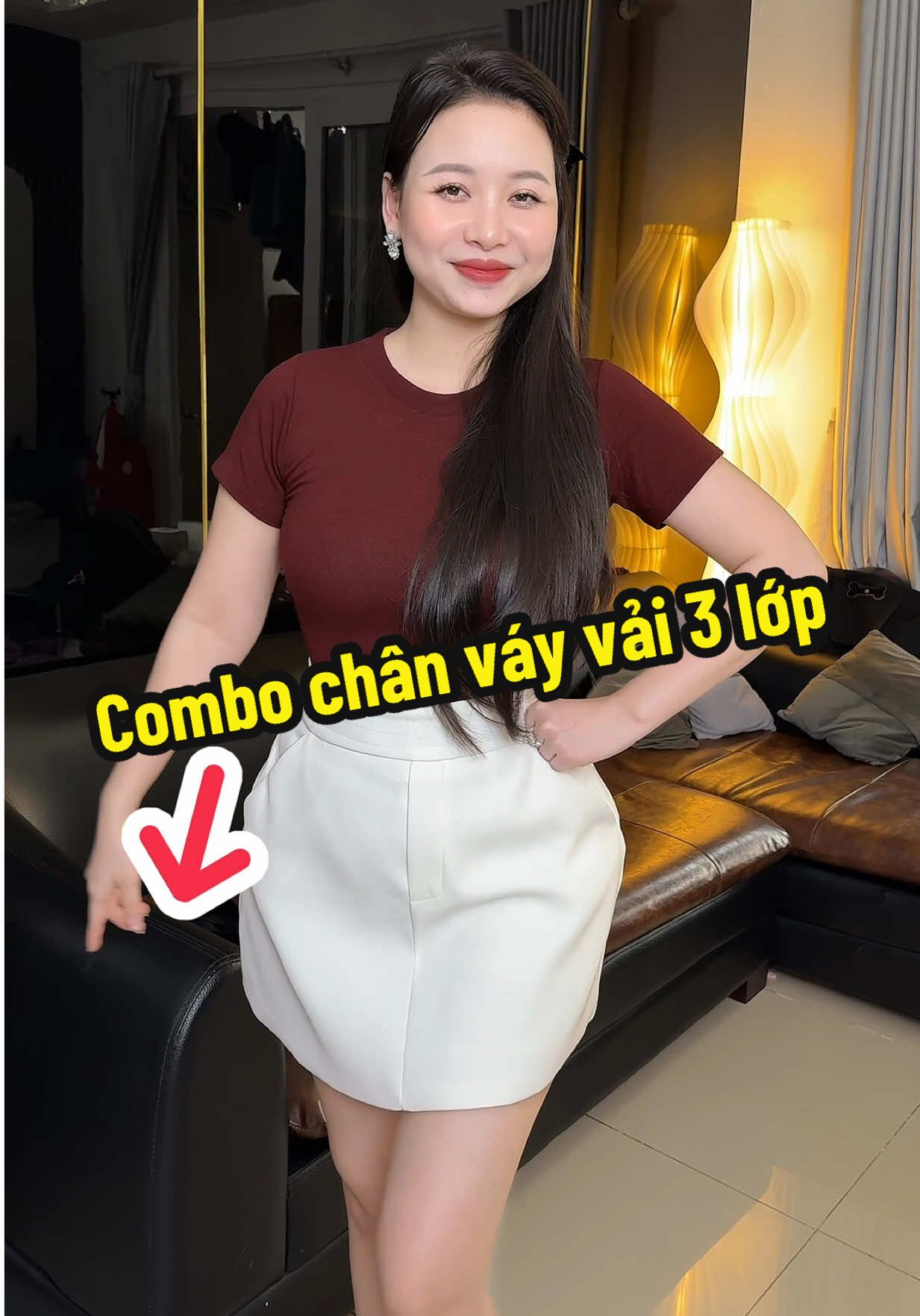 Combo chân váy vải 3 lớp dày dặn#phạmminhthu888 #MinhThu #minhthureview #mẹbốibốinè 