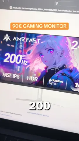 Gaming Monitor für 90€! #preisfehler #foryou 