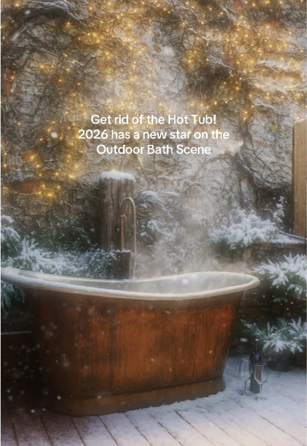 Copper Outdoor Baths. Winter Wellness starts here. Heat retaining, beautiful, good for the body and soul. Outdoor Copper Baths are the wellness ritual you’ve been searching for. #copperbath #outdoorbath #jacuzzitime