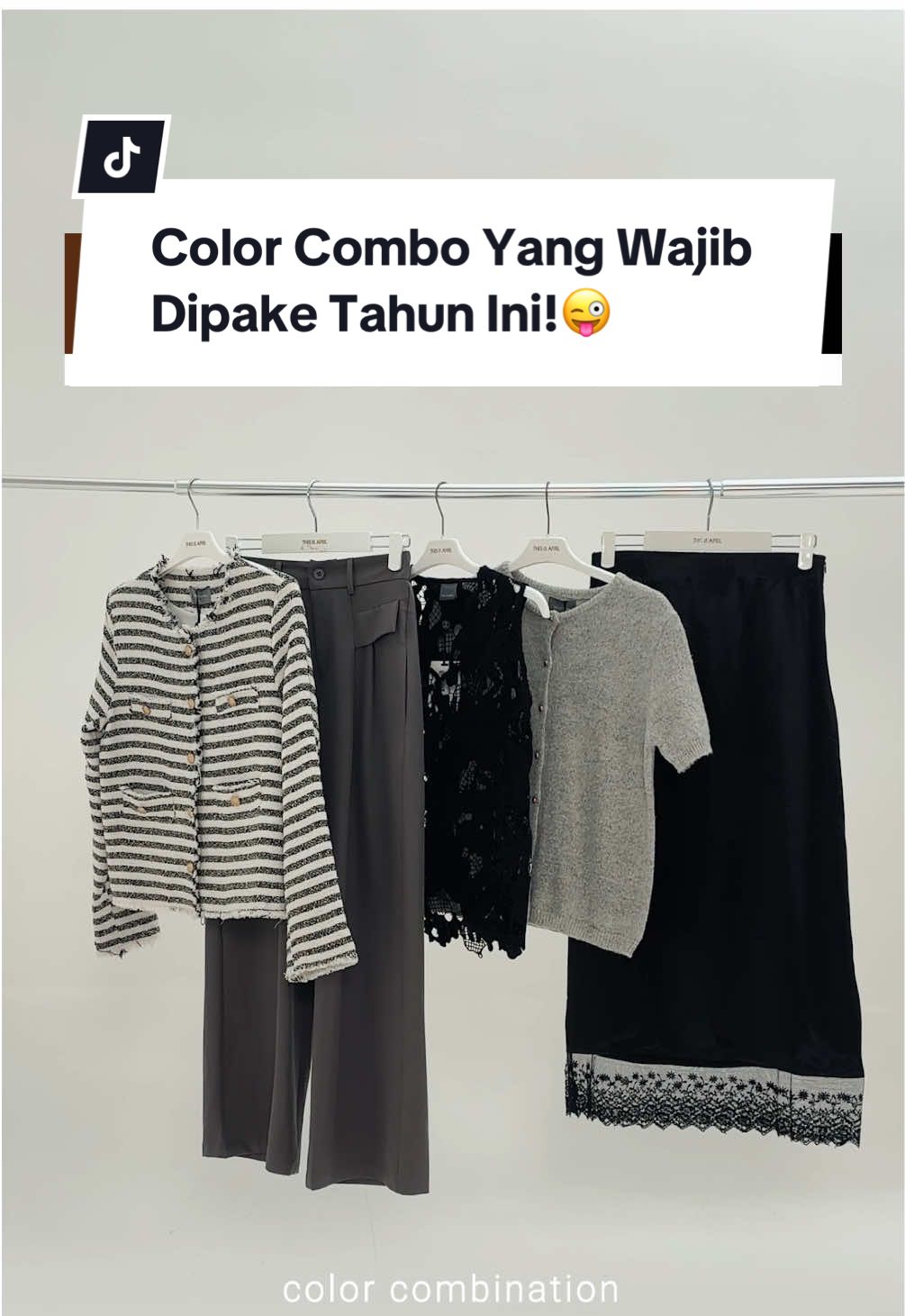 Mulai bingung mix n match warna outfit? Save postingan ini biar bisa kamu recreate🫶🏻 #thisisapril #colorcombos #outfitideas 