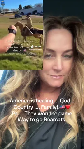 These boys and the football team got a proper American sendoff and they won the game. This is how you know America is healing in liberalism is slowly dying. #proudamerican🇺🇸 #queenbee🐝 #fyp #Trump #goodtalk🇺🇸 