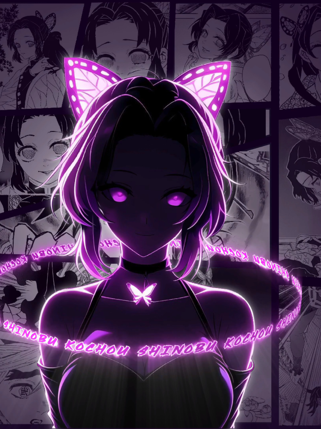 Shinobu Dark Butterfly Kimetsu No Yaiba Live Wallpaper #wallpaper #livewallpaper #shinobu #wallpaperanime #pc 