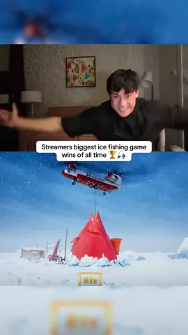 Streamers biggest ice fishing game wins of all time 🏆🎣 #kickstreaming #fishinggame 