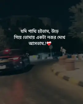 যদি পাখি হইতাম, উড়ে  গিয়ে তোমায় একটা নজর দেখে  আসতাম.!❤️‍🩹#tiktokbangladesh🇧🇩 #plzunfrezemyaccount💔🥀🙂 