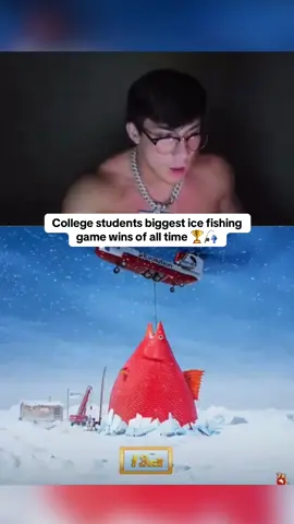 College students biggest ice fishing game wins of all time 🏆🎣 #kickstreaming 