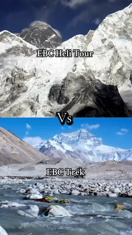 Two ways to reach Everest, trek it or fly it. Both unforgettable, both iconic. Which one is calling you? 🏔️✨ . #himalayantrekkers #everestbasecamp #ebctrek #everesthelicoptertour #lifetimeexperiences               