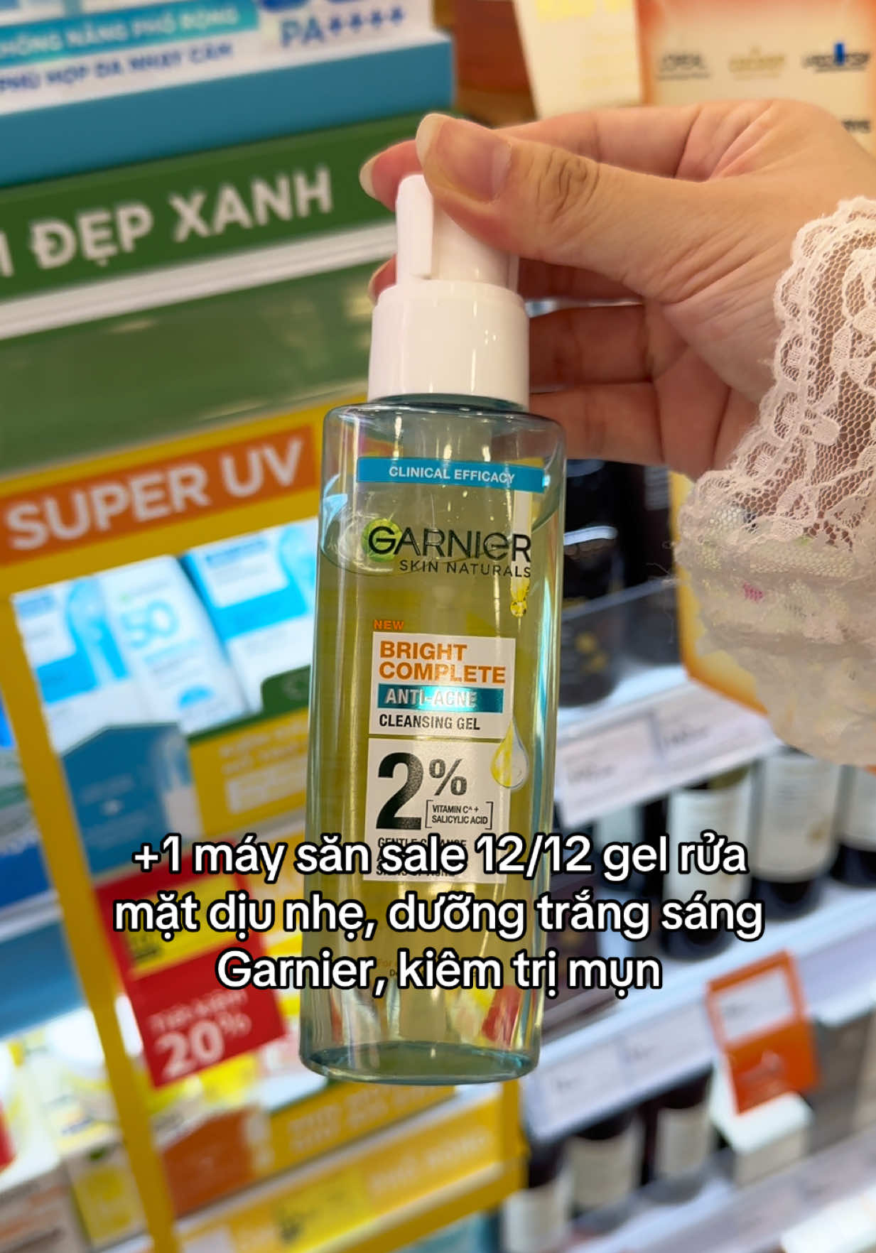 Gel rửa mặt dịu nhẹ Garnier #garnier #gelruamat #trimun #tiktokshop1212 #sale1212 