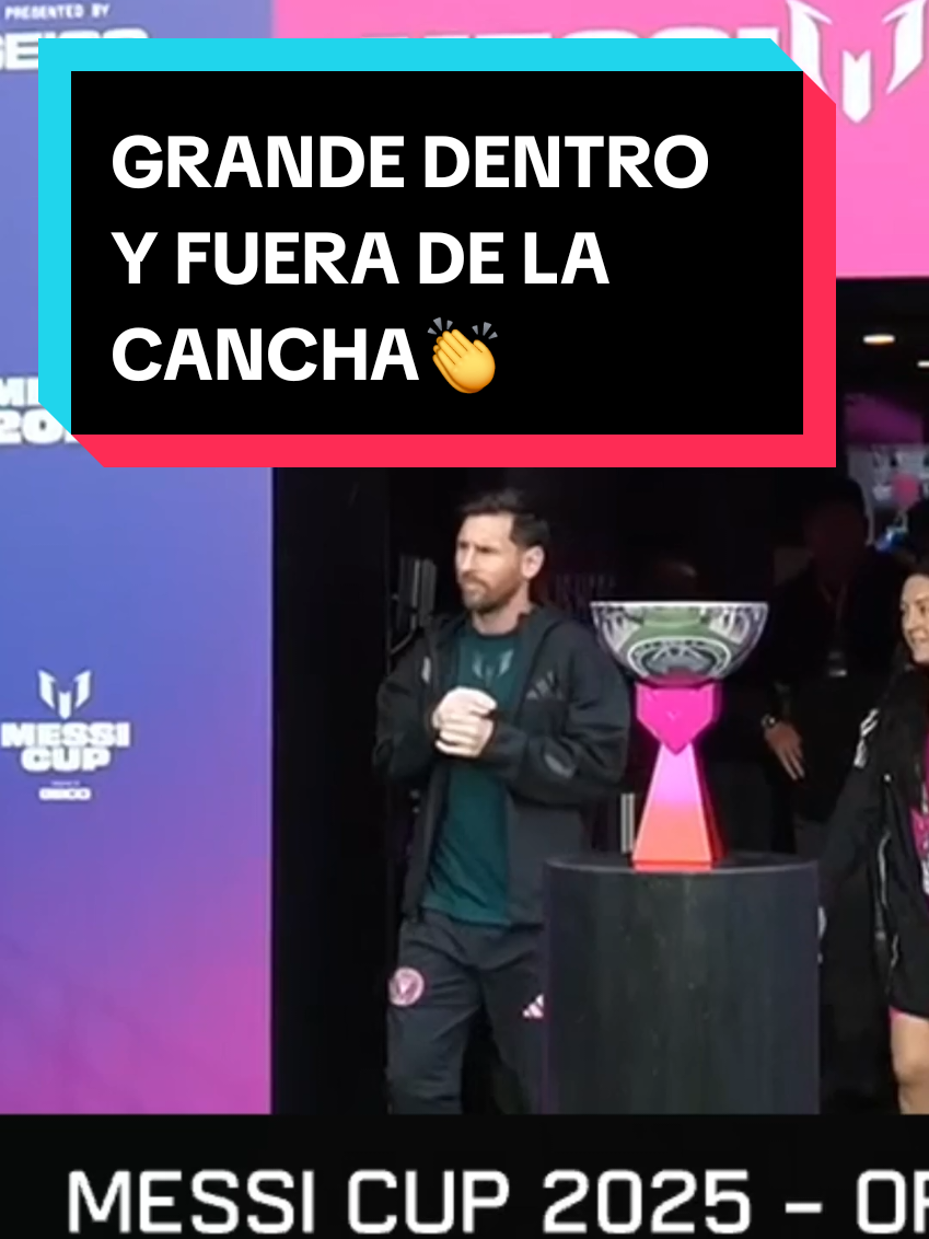 ¡UN VERDADERO TIPAZO! 👏👏 #Messi hizo la inauguración del torneo y demostró su preocupación por los jugadores La #MessiCup 🏆 se vive acá: 📺 #DisneyPlus Plan Premium // YouTube ESPN Fans #TikTokDeportes 