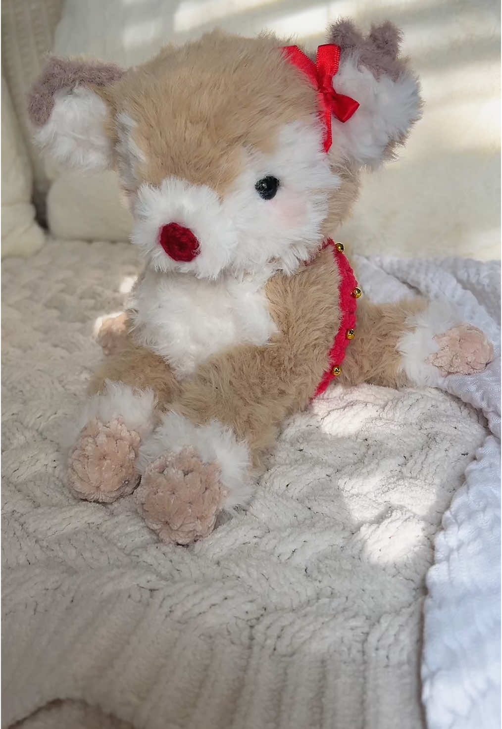 Selling this cutie on my website! #fyp #crochetbambi #crochetpattern #bambi #christmas #trending #crochetplushie #viral 