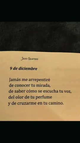 Día 343 de 365: No me arrepiento por lo efímero que fuimos #9dediciembre #diciembre #jairoguerrero #undiariopararecordarte #viral 