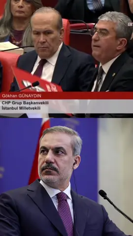 CHP Grup Başkanvekili Gökhan Günaydın, TBMM’de Hakan Fidan’a sert tepki gösterdi. #chp #tbmm #hakanfidan #tepki #bakan 