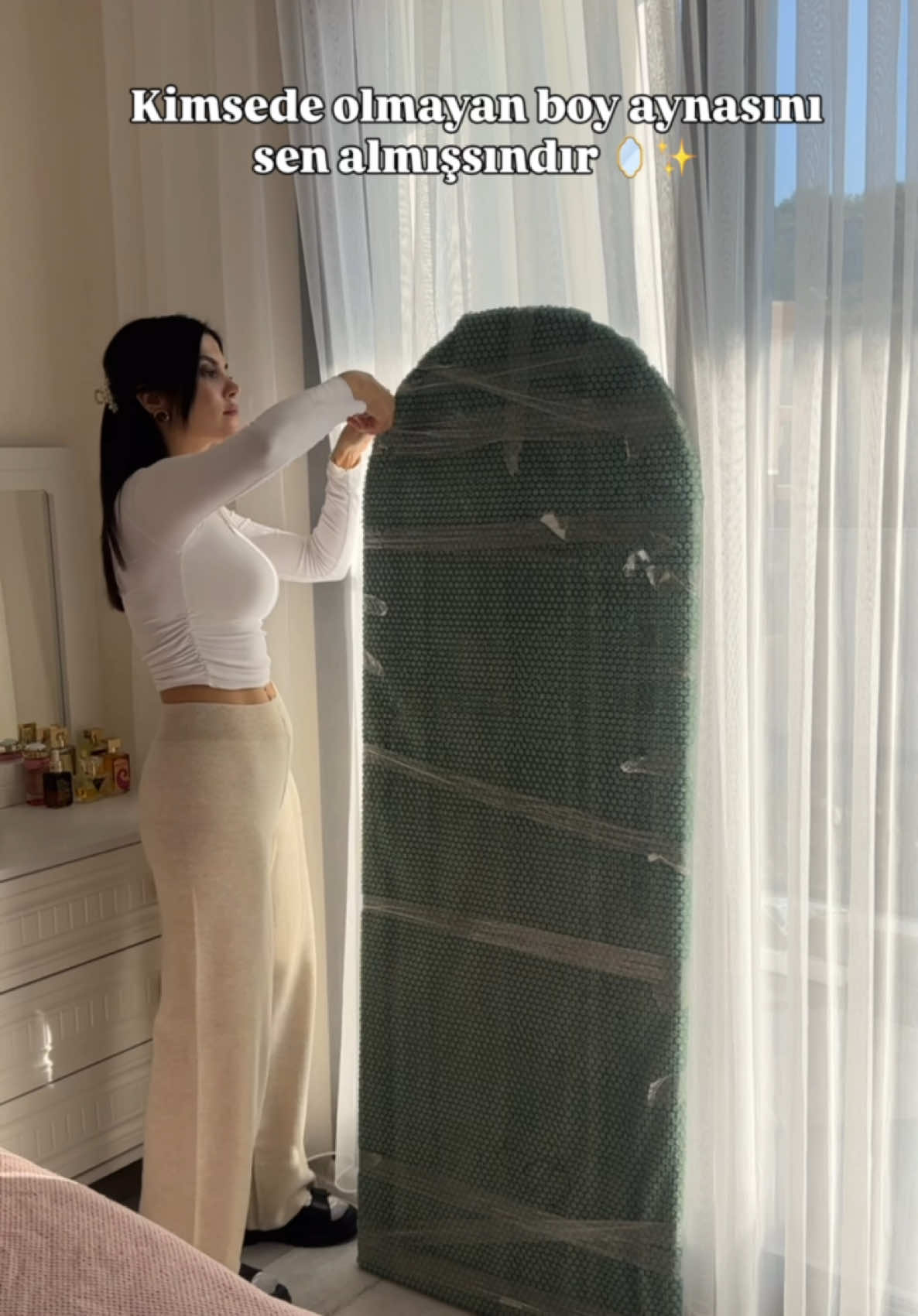 Daha iyisi var mı sanmam 🪞🥳❤️ @bulutmobilyaaksesuar dan aldım #ayna #boyaynası #Home #Home 