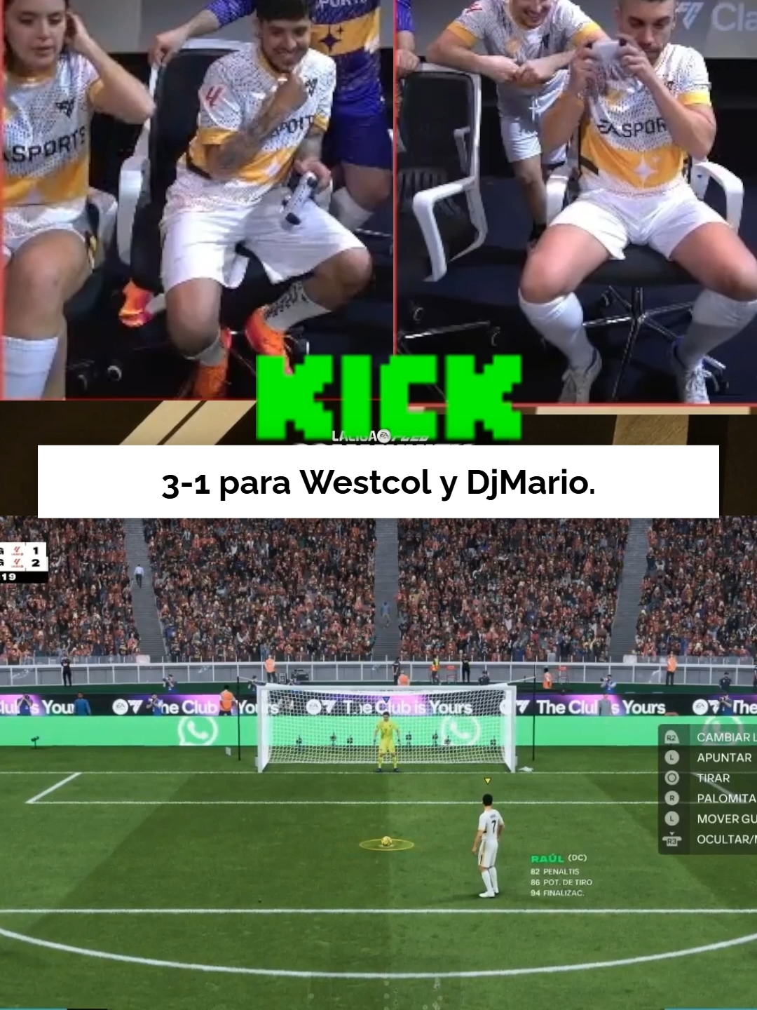 3-1 para Westcol y DjMario. @westcol #westcol #fc26 #laliga #contenido #kick #parati #leyendas #streamers