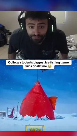 College students biggest ice fishing game wins of all time 😂 #kickstreaming 