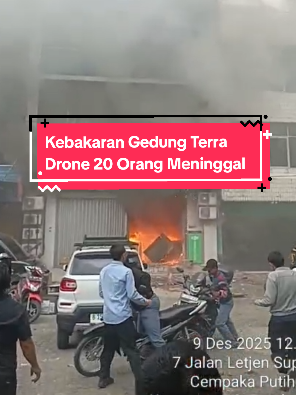 Kebakaran Gedung Terra drone ‼️ Api bermula dari lantai dasar Tempat penyimpanan batrei dron