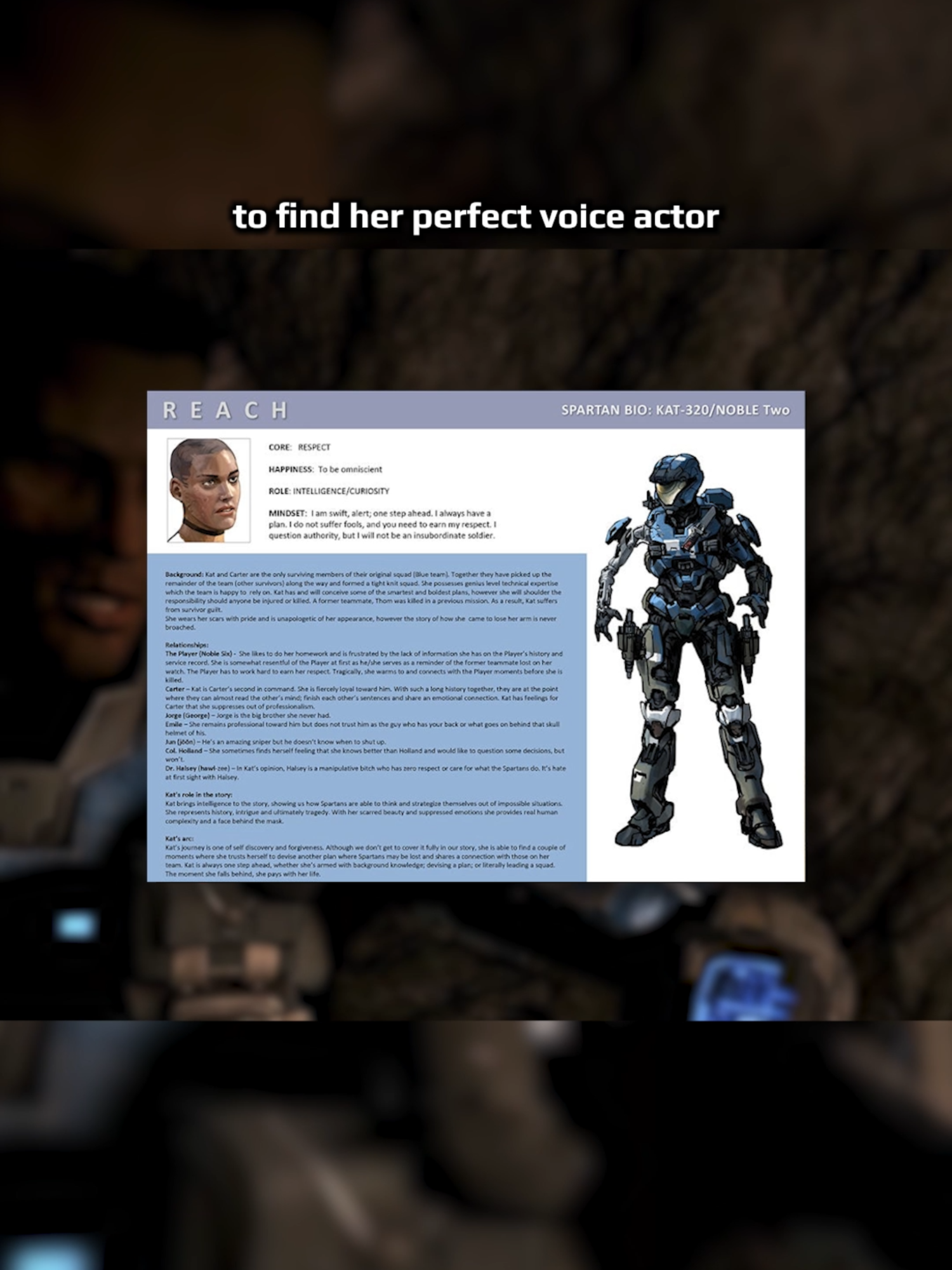 Kat's Full Breakdown REVEALED | @halo #Halo #xbox #bungie #microsoft #fyp #halolore #haloreach #kat #noble6 #nobleteam