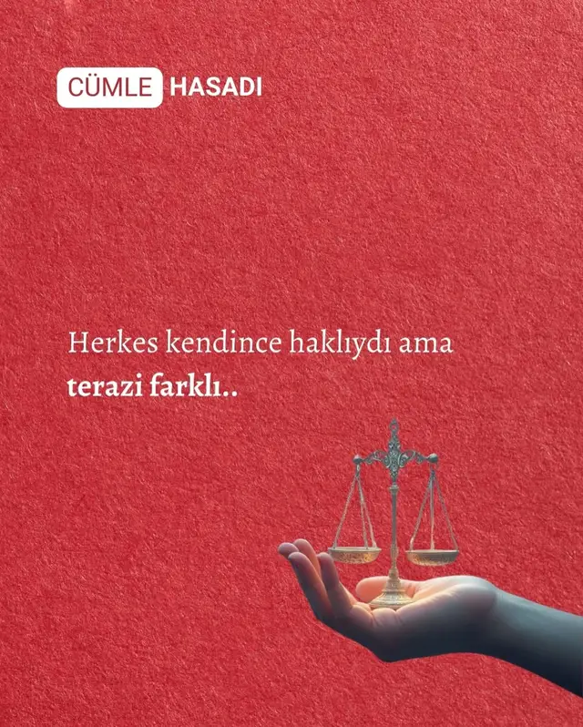 Ama terazi farklıydı...⚖️
