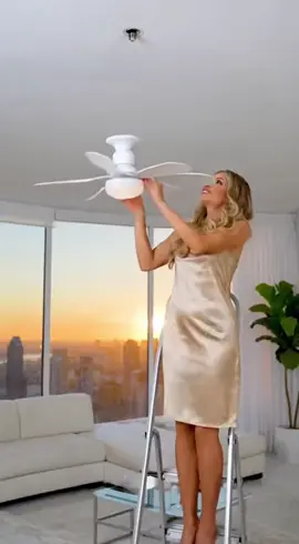 Ventilação silenciosa com LED 60W - Wind Light 6 folhas #ventiladordeteto #ventilador #lampada 