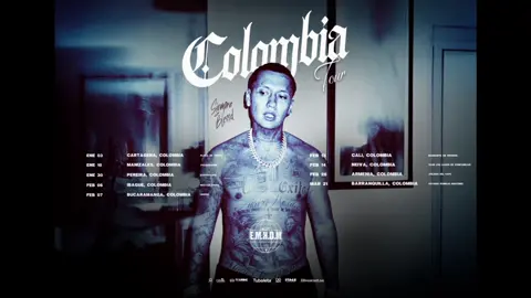 PORFIN DESDE DE 4 AÑOS TRABAJANDO LOGRAMOS REALIZAR NUESTRA PRIMERA GIRA MASIVA EN COLOMBIA 🇨🇴 !! SON 10 CIUDADES DONDE PODRÁS DISFRUTAR DEL SHOW COMPLETO DEL ARTISTA MÁS ESCUCHADO ESTE AÑO EN EL PAÍS OSEA YO JAJAJAJA , ENTONCES YA SABE PUES SI SU CIUDAD NO ESTÁ AHÍ VIAJE A LA MÁS CERCANA Y MELO TAMBIÉN LES VOY A DEJAR EL LINK DE LA PREVENTA FANS PARA QUE COMPREN SU ENTRADA RÁPIDO Y SIN QUE LOS ROBEN AVISPESEN PUES PORQUE YA EL VIERNES SALE LA VENTA GENERAL !!! , EL LINK EN MIS HISTORIAS Y BIOGRAFÍA DE INSTAGRAM LISTO ,VAMOS A PASARLA UNA CHIMBA  JUNTOS !!! EL MEJOR HOMBRE DEL MUNDO LLEGARÁ A TODOS LOS RINCONES DEL PAÍS  TAMBIÉN EMPEZAMOS LA NAVIDAD BENDITA EN EL BARRIO Y PRÓXIMAMENTE SABRÁN QUE ES EL BLESSD BALLERS !!! 🇨🇴🇨🇴🇨🇴💙🇨🇴💙💙🇨🇴💙🇨🇴💙🇨🇴💙💙🇨🇴💙🇨🇴💙🇨🇴💙🇨🇴💙💙🇨🇴💙🇨🇴