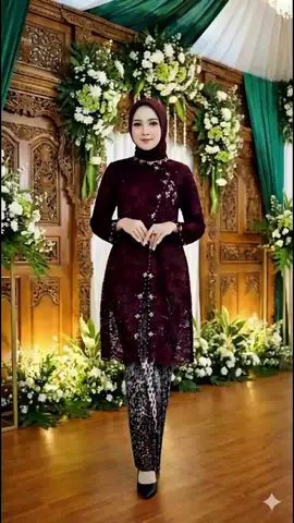 Setelan Kebaya Tunik Payet Janggan Brokat Moderen#setelankebaya #kebayatunik #kebayakondangan #kebaya 