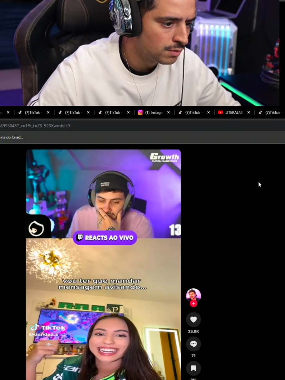 #loud_coringa em #Twitch | dandara quer volta para brabox #coringa #loudcoringa #react #brabox #dandara #react @loud_Coringa