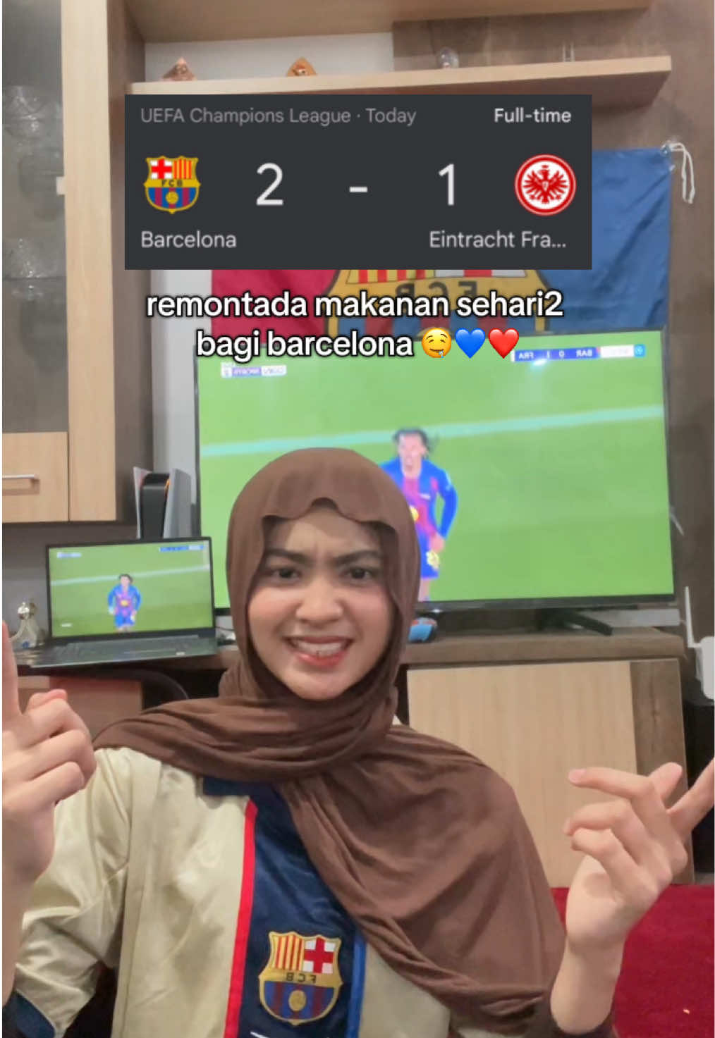 emang sengaja lawan dikasi gol diawal, mau remontada terus soalnya 😂✋ #fcbarcelona  #viscabarca🔴🔵 #barcelona #barca #championsleague  