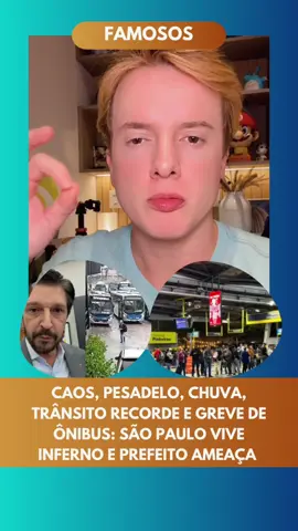 Cidade de São Paulo enfrenta dia mais difícil de 2025 #sp #saopaulo #greve #chuva 