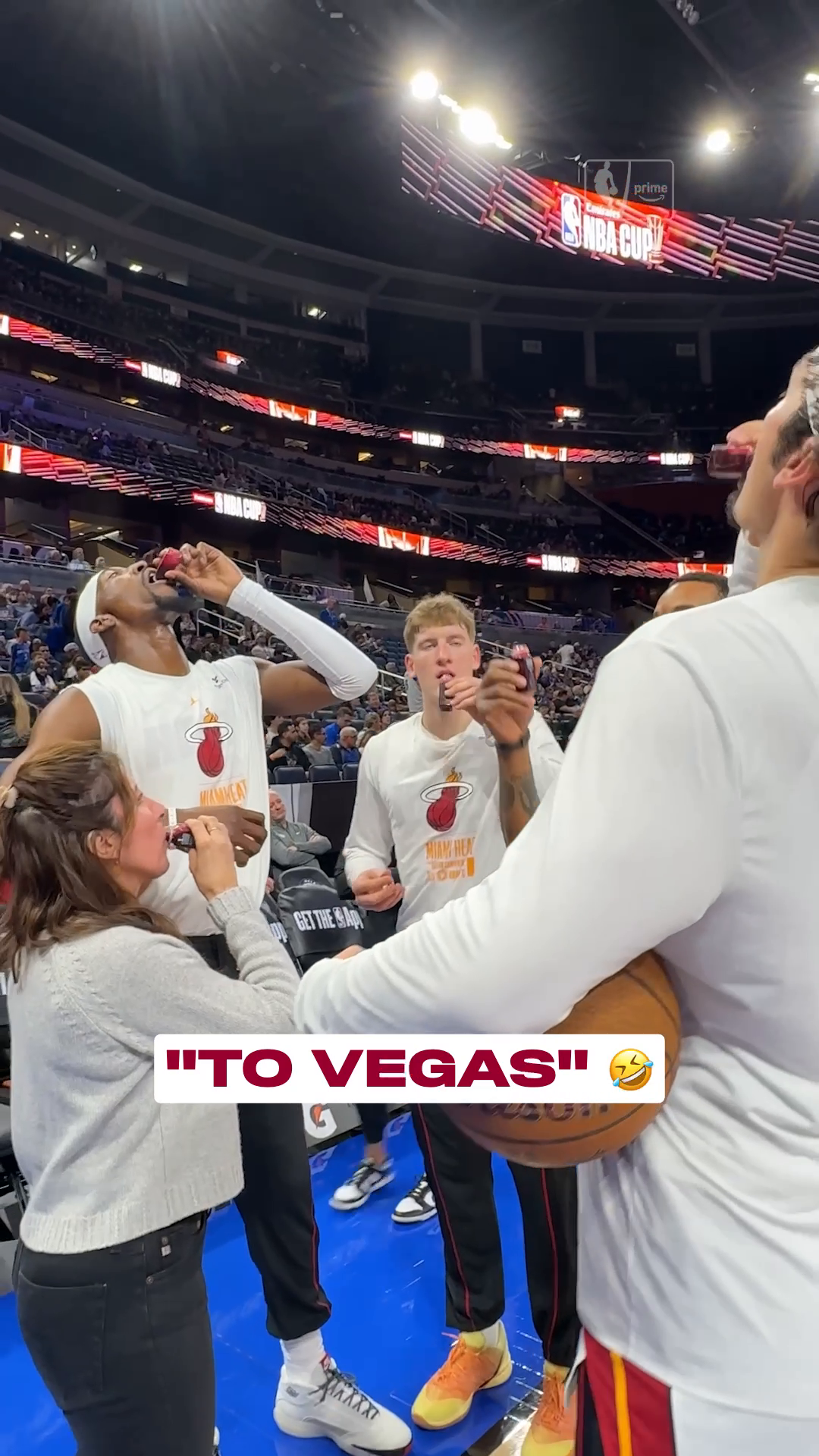 These reactions 😭 #fyp #funny #nbaonprime #miamiheat #bamadebayo #NBA