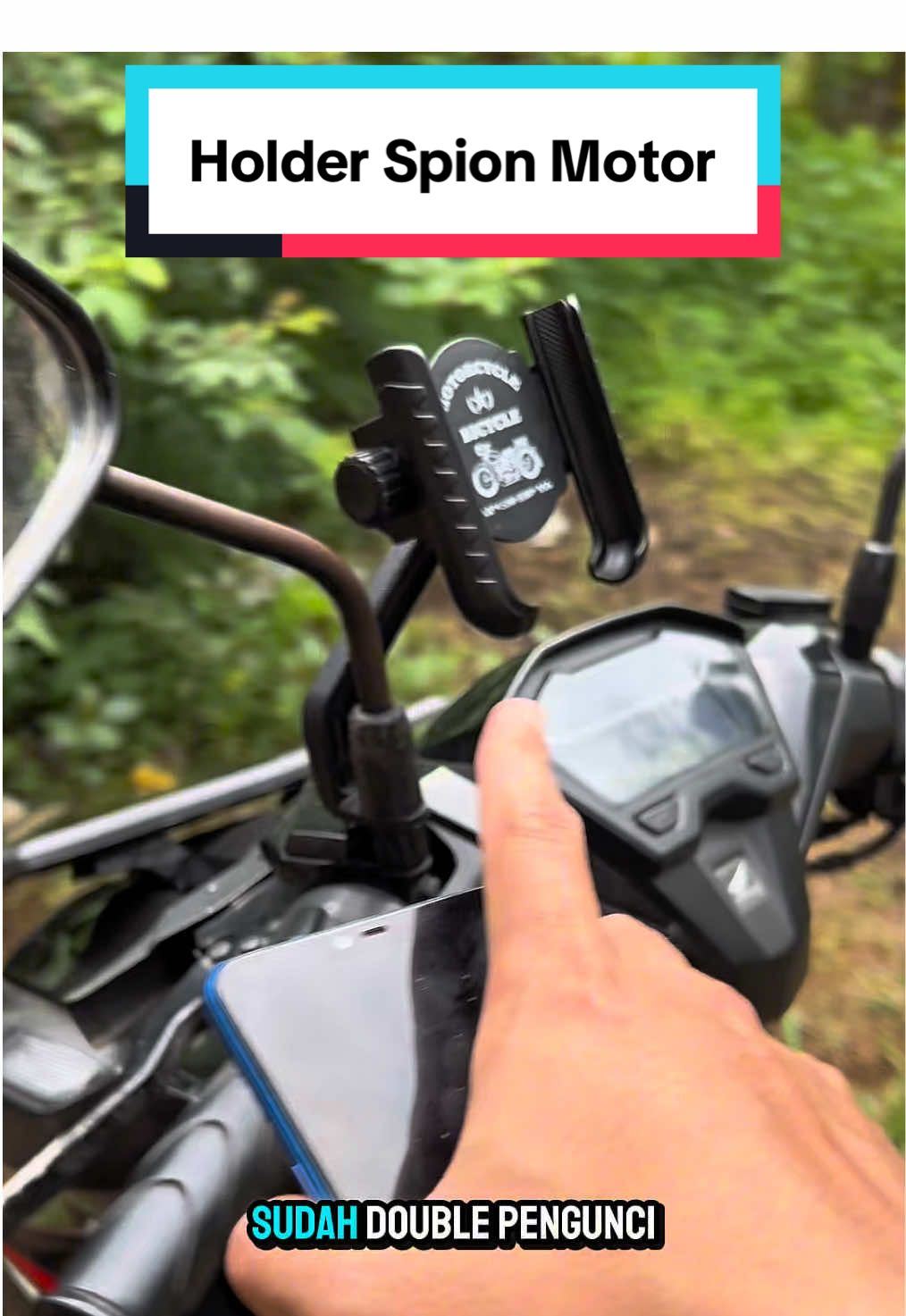 Holder spion motor yang sudah double pengunci jadi aman banget. #holderhpmotor #holderspionmotor 