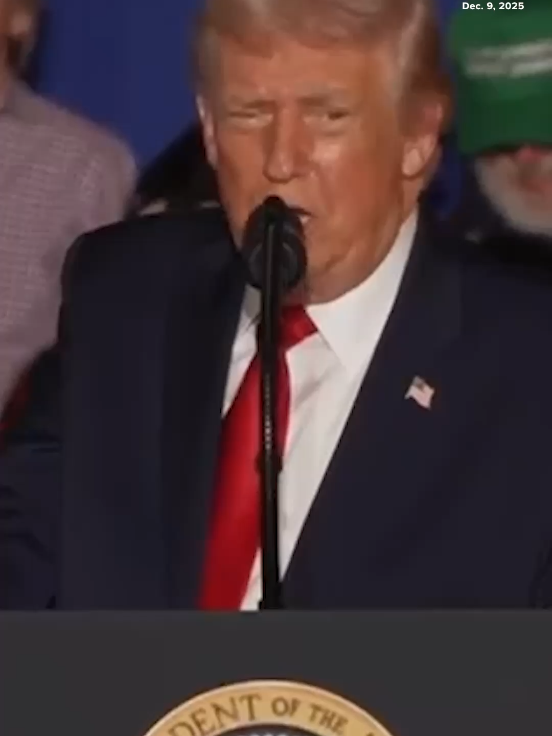 President Trump addressed last month's shooting of two National Guard members during a speech Tuesday night in Pennsylvania.