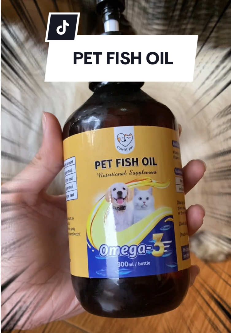 Rahasia bulu lembut & sehat? Fish oil tiap hari! 🐾💛 #petfishoil #cat #catlover #petcare #vitaminkucing 
