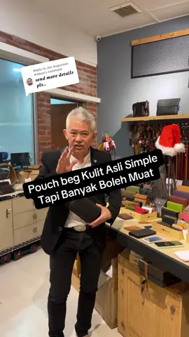 Replying to @Jim Augustein Ambun pouch beg Kulit Asli — Simple Tapi Banyak Boleh Muat. #extremeleatherco #pourch #chestbag #waistbag #begpinggang 
