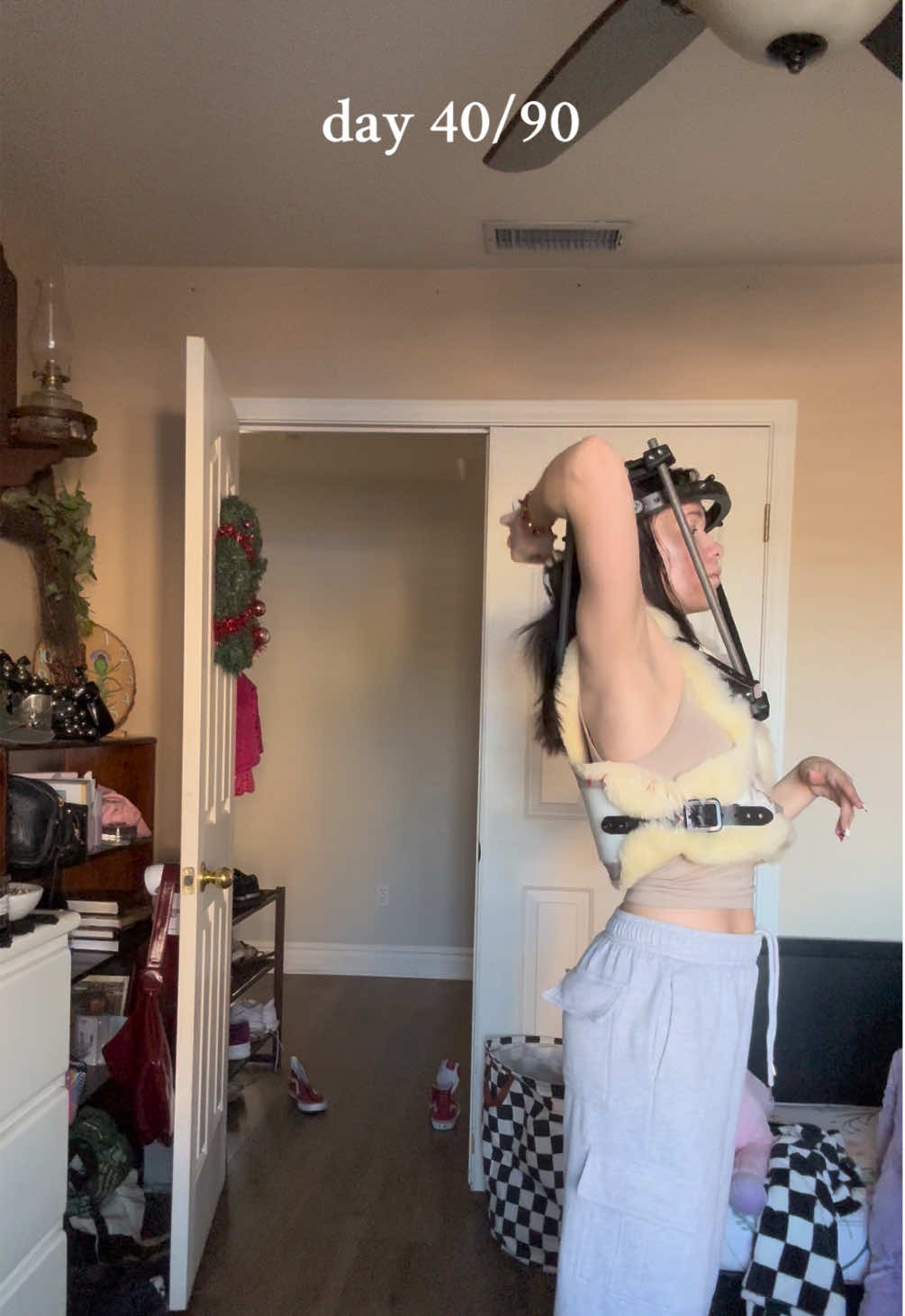 MADE IT TO THE 40’S🤠🖤 #fyp #halobrace #foryou #spinalcordinjury #spinalcordinjuryrecovery 