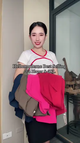 Hellomoderne Best Selling 3/4 Blazer S-3XL#TikTokShopFashion #1212biggerpamaskosale #hellomoderne #Officeattire #blazer 