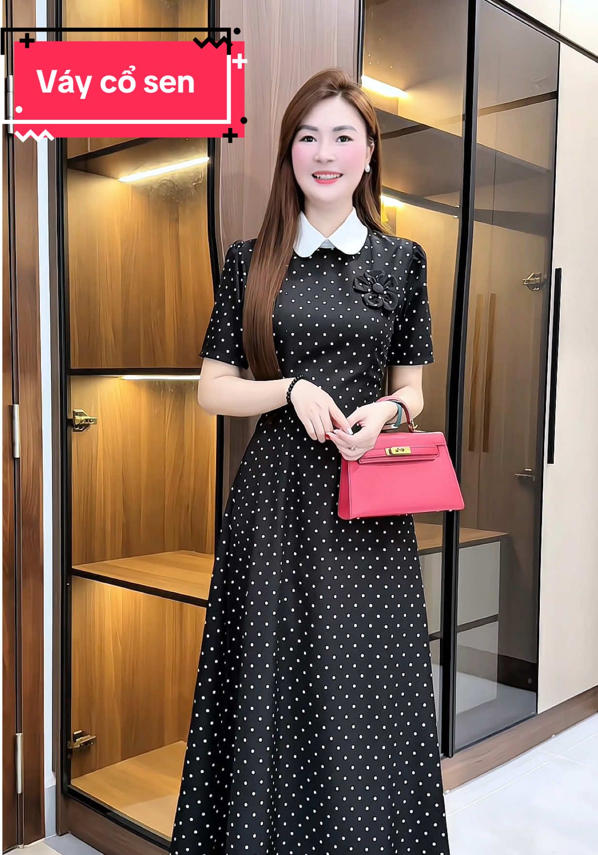 Váy thiết kế sơ mi cổ sen siêu xinh #vaythietke #vaycosomi #vaycosen #vaydangdai #Dungonha