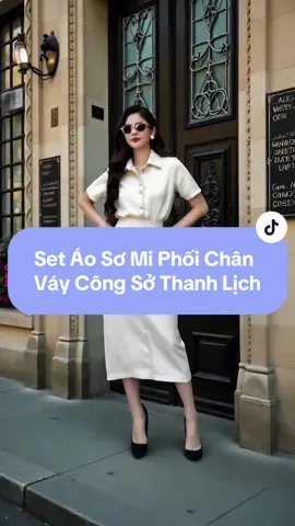 Set Áo Sơ Mi Phối Chân Váy Công Sở Thanh Lịch – Đa Năng Cho Mọi Dịp #setaosomi #setaovay #setcongso #setthanhlich #thoitrangnu