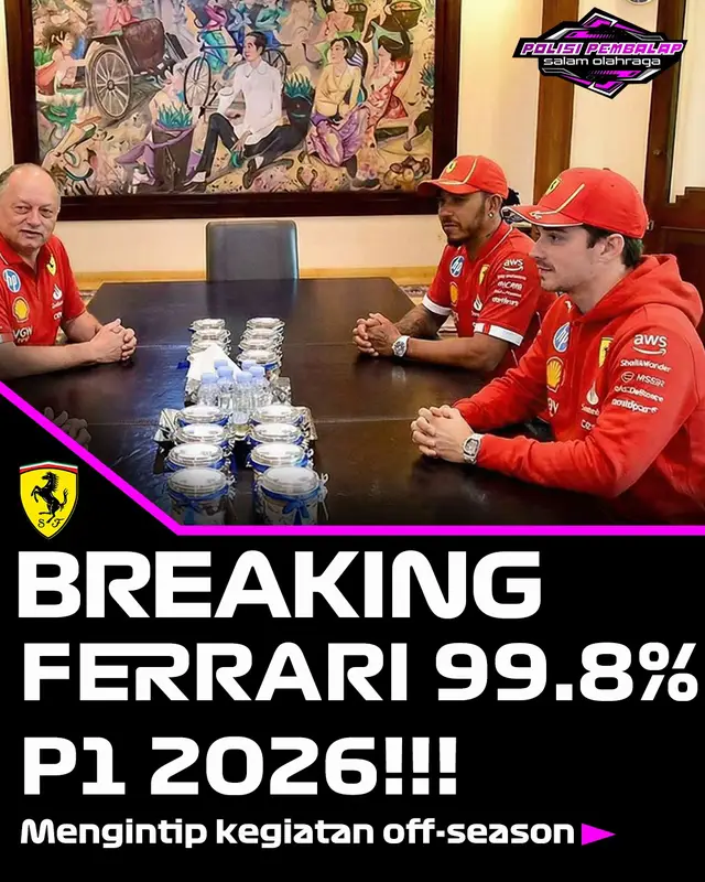 Satu-satunya cara FERRARI bisa P1 moakk. Konon katanya Vasseur sudah putus asa berjuang sendiri sehingga blio memutuskan untuk sowan ke Solo untuk menjadikan timnya juara dunia tahun 2026. Salam olahraga @Charles Leclerc @Tempo Media @pandji pragiwaksono #fyp #fyppppppppppppppppppppppp #f1 #f1meme #f1indonesia