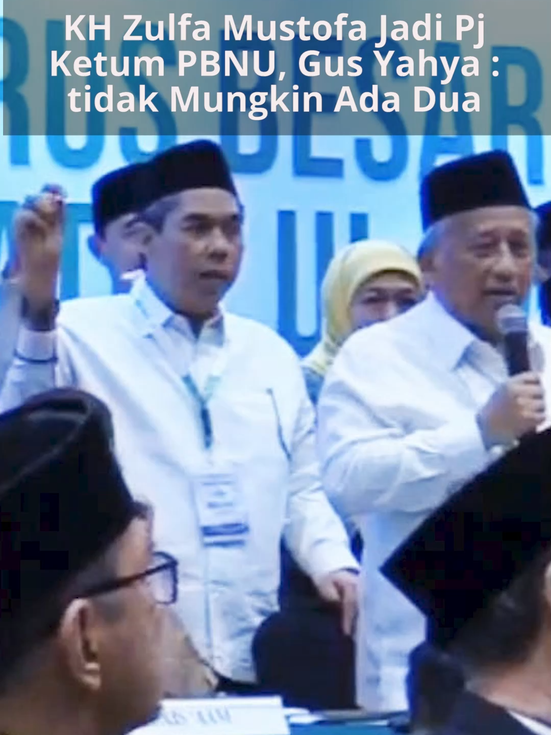 KH Zulfa Mustofa Jadi Pj Ketum PBNU, Gus Yahya : tidak Mungkin Ada Dua  KH Zulfa Mustofa ditunjuk menjadi PJ Ketum PBNU dalam rapat pleno di Jakarta, Selasa (9/12).  Ketua Umum PBNU Yahya Cholil Staquf atau Gus Yahya mengatakan hasil pleno itu tidak sah. Ia juga mengatakan tidak mungkin ada dua ketua umum. Menurut Gus Yahya, isu soal perebutan urusan konsesi tambang, merupakan manuver atau opini. 