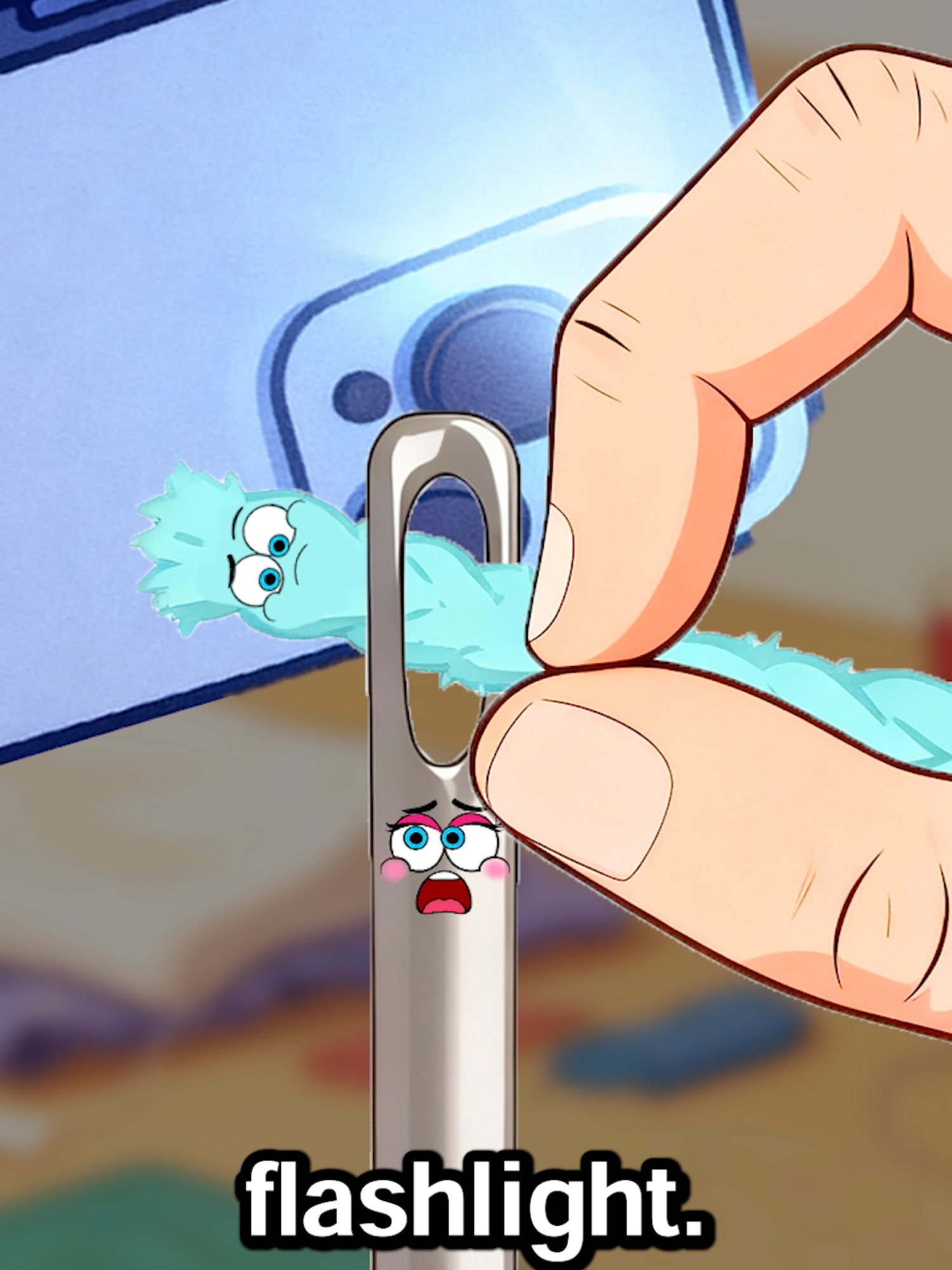 When You’re Trying to Thread a Needle at Night be like...#comedy #animation #pov