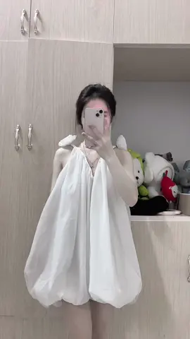 Váy babydoll cổ yếm #viral #xuhuong 