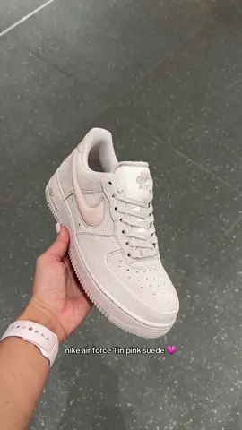 pink suede air force 1s😍 #nike #pink #trainers #newin 
