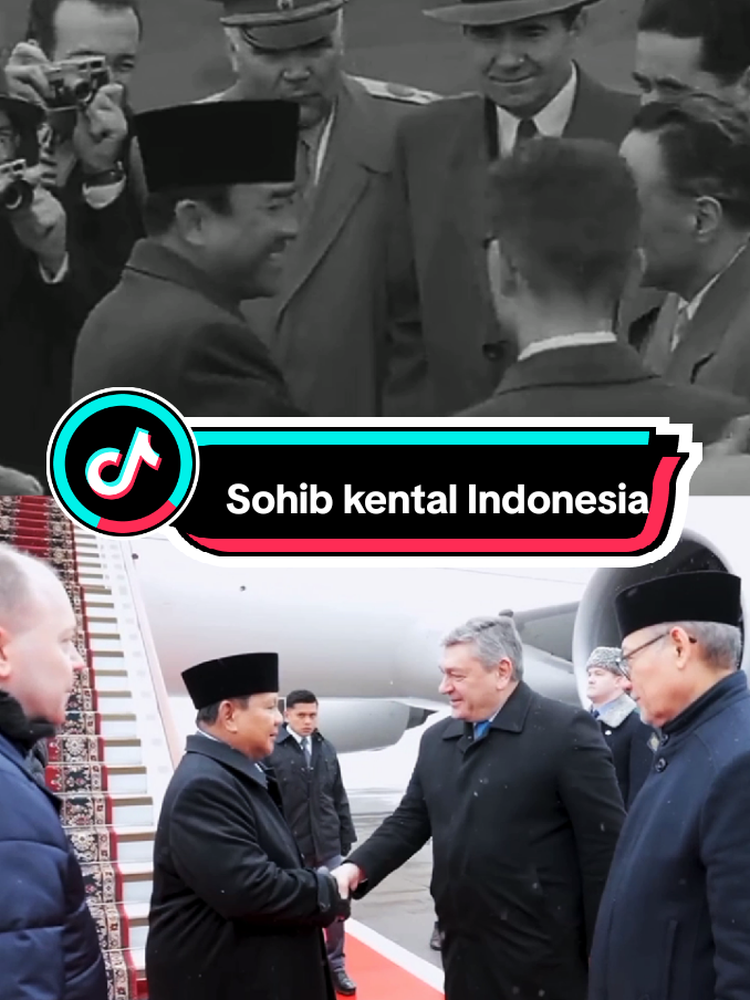 Momen kunjungan kerja presiden Sukarno dan prabowo ke Uni Soviet (Russia) tahun 1959 & 2025. Indonesia dan Russia adalah sahabat paling dekat semasa pemerintahan presiden Sukarno, sampai sekarang pun persahabatan 2 negara besar ini masih erat. #presidensoekarno #prabowo #indonesia #russia #fyp 