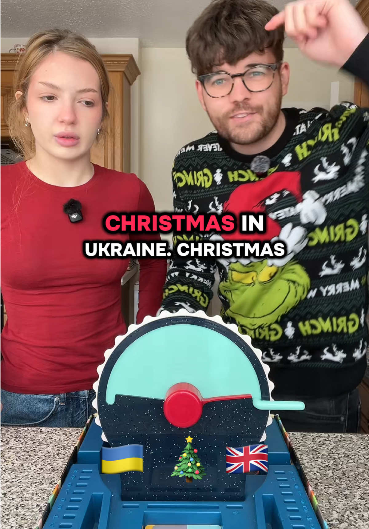 Very tough round! 🎄❌ Christmas is cancelled… We played wavelength, Christmas in 🇺🇦 vs Christmas in 🇬🇧 and it didn’t go well.. Maybe worst round of all time?  Leave some more Christmas themed wavelengths in the comments!! 🌊♟️ #Christmas #CoupleGame #InternationalCouple #UkrainianChristmas #Wavelength 